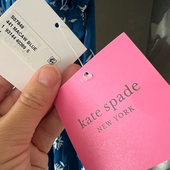 Kate Spade Macaw Blue Floral Romper - Size M - NWT - Picture 5 of 12